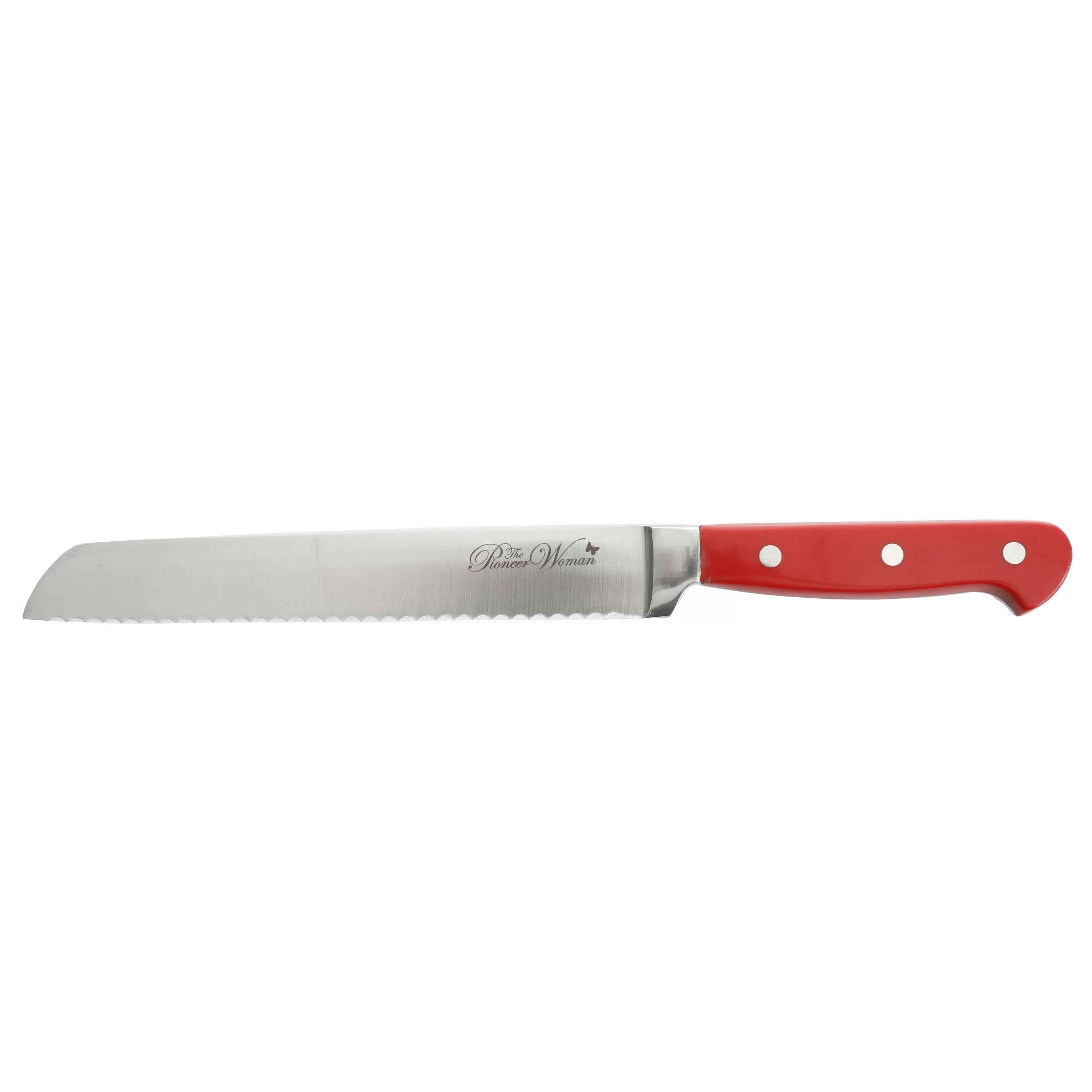 Pioneer 14-Piece Stainless Steel Knife Block Set, Red Kitchen