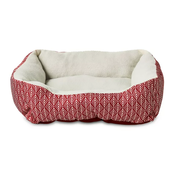 Vibrant Life Small Cuddler Durry Dog Bed, Rust