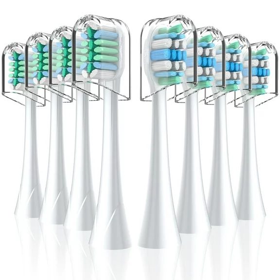 Sonicare Electric Toothbrush Replacement Heads Compatible with All Phillips Sonicare Click-on Handles,8 Pack