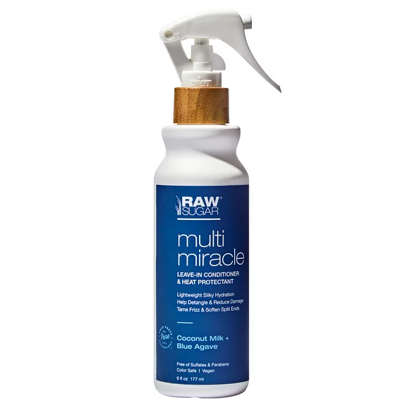 Raw Sugar Multi-Miracle Leave-in Conditioner Heat Protectant Spray, 6 fl oz
