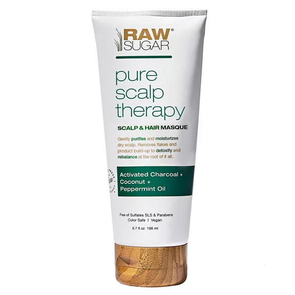 Raw Sugar Pure Scalp Therapy Moisturizing Hair Mask, Activated Charcoal, 6.7 fl oz