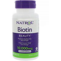 6 Pack - Natrol Biotin Beauty Maximum Strength, 10,000 mcg Tablets 100 ea