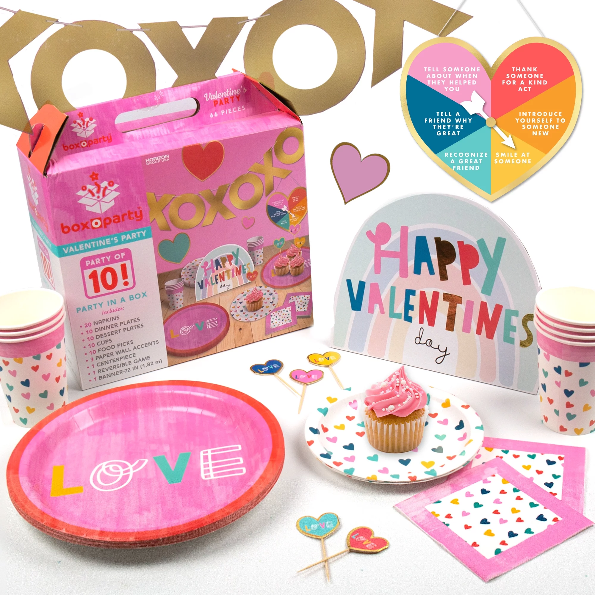Box O Party Multicolor Valentine’s Day Party In A Box