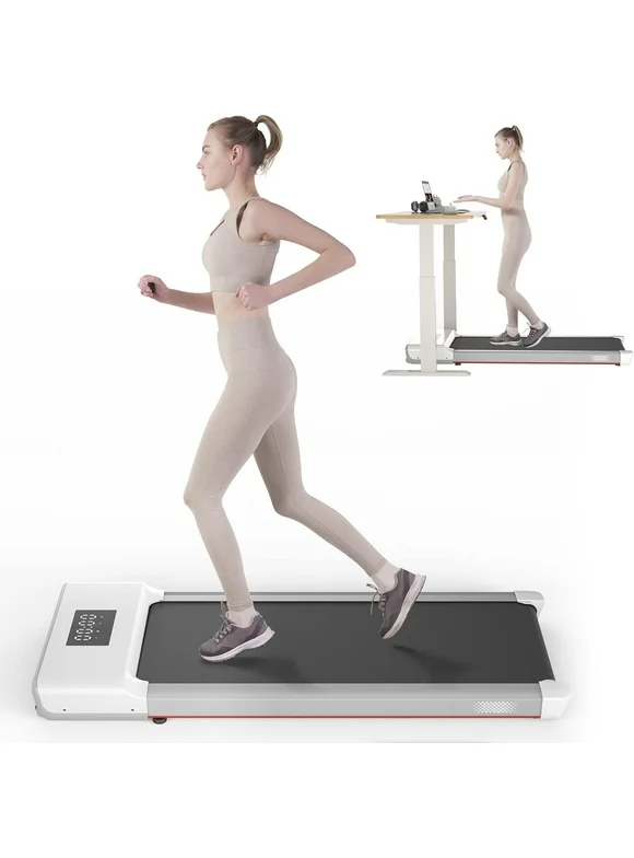SSPHPPLIE SupeRun Walking Pad 300lb, 40*16 Walking Area Under Desk Treadmillwith Remote Control 2 in 1 Portable Walking Pad Treadmill for Home/Office(White)